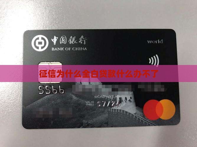 征信全白所有贷款不行