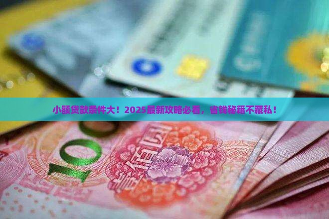 小额消费贷款条件