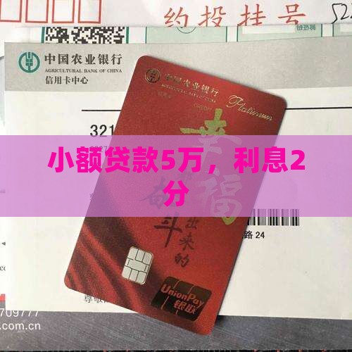 小额贷款5万利息2分