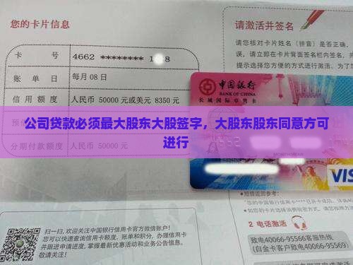 公司贷款必须最大股东大股签字，大股东股东同意方可进行