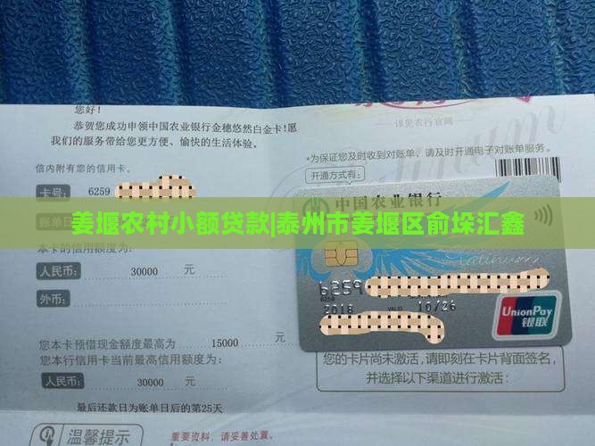 姜堰农村小额贷款|泰州市姜堰区俞垛汇鑫