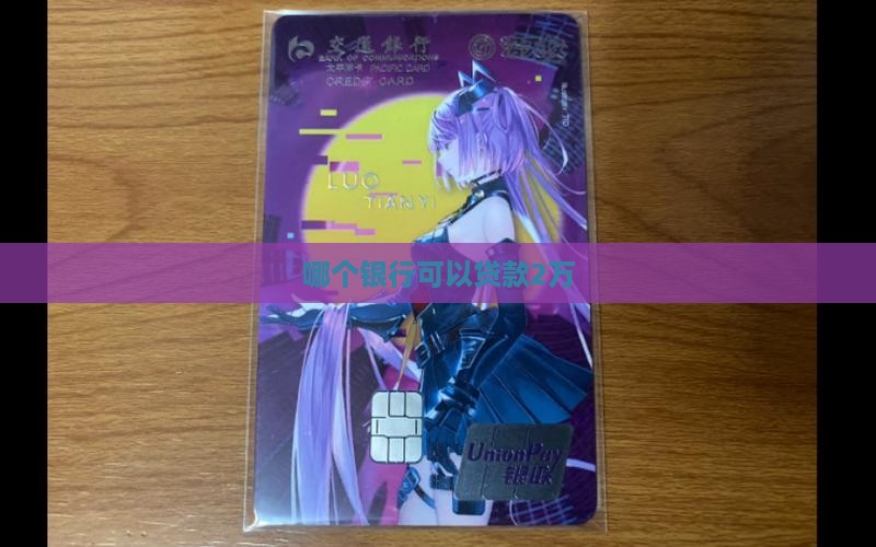 哪个银行可以贷款2万