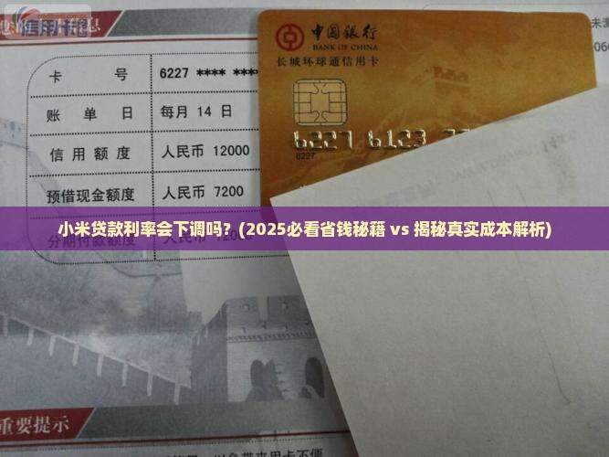 小米贷款利率会下调吗吗