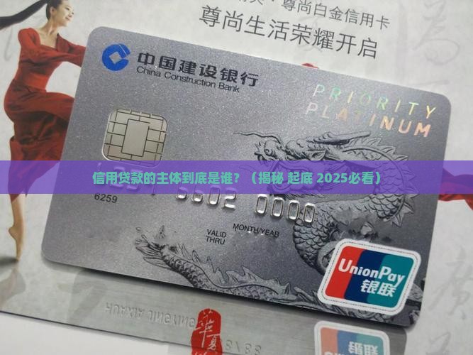 信用贷款的主体是指