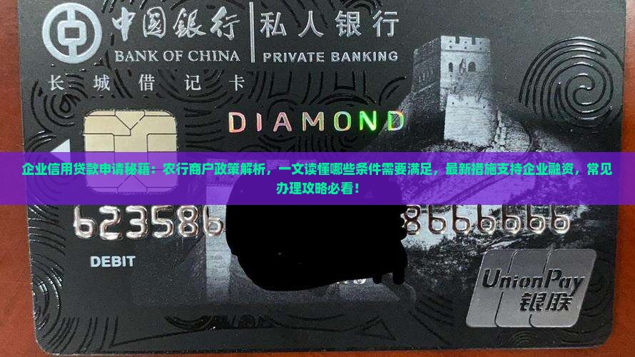 企业信用贷款条件要求