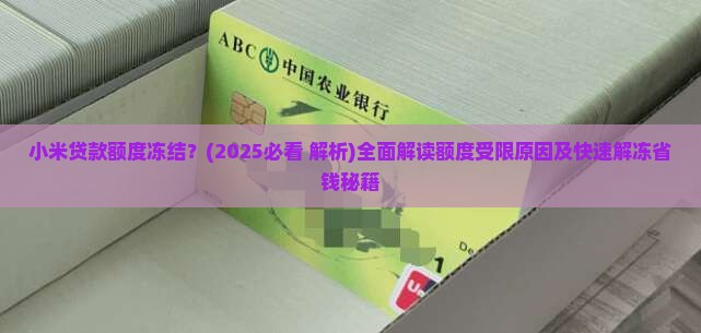 小米贷款额度冻结