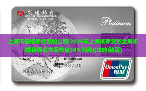 上海市做抵押贷款的公司