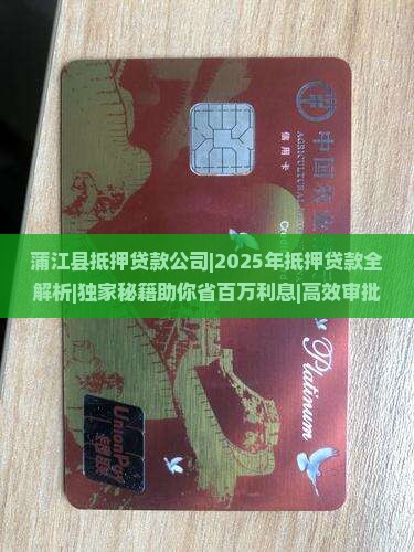 蒲江县抵押贷款公司