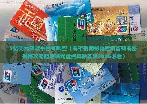 5亿美元贷款平台有哪些