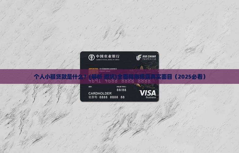 个人小额贷款是什么