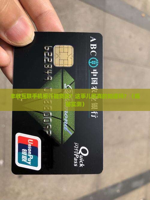 丰收互联手机银行上可以贷款吗