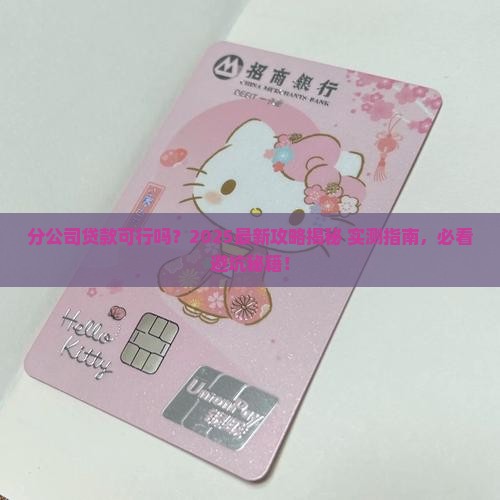 分公司可以不可以做贷款