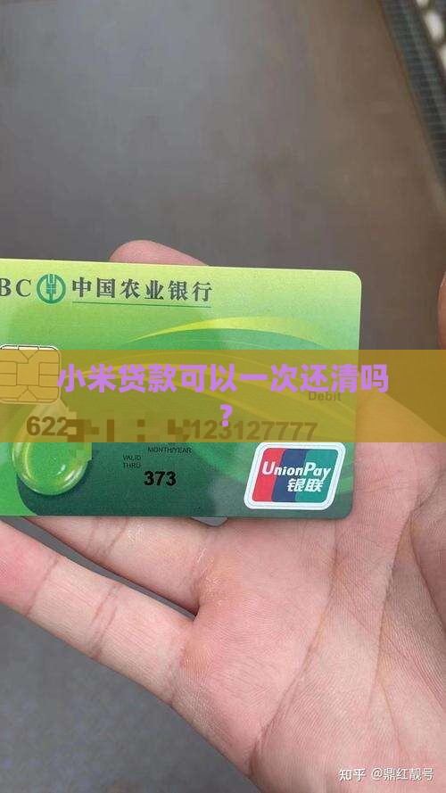 小米贷款能一次还完吗