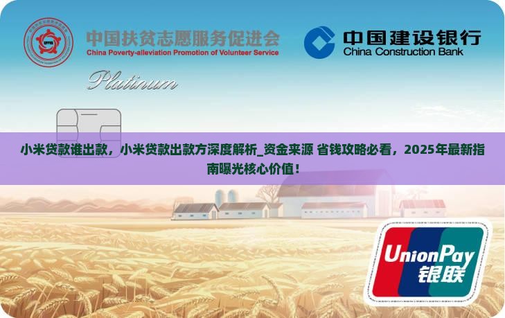 小米贷款谁出款