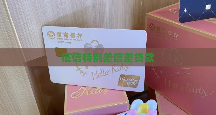 征信特别差的贷款