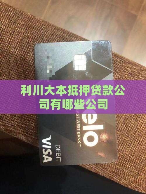 利川大本抵押贷款公司有哪些公司