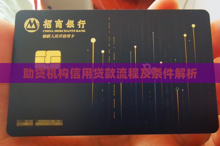 助贷机构信用贷款流程及条件解析