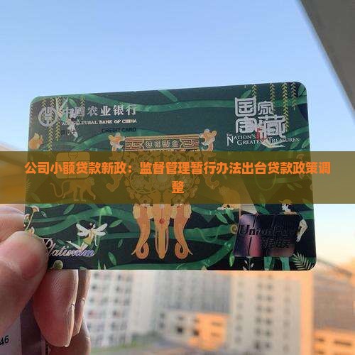 公司小额贷款新政：监督管理暂行办法出台贷款政策调整