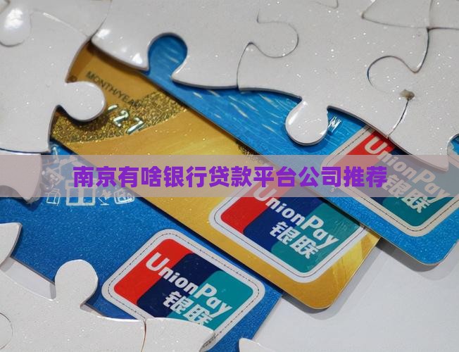 南京有啥银行贷款平台公司推荐