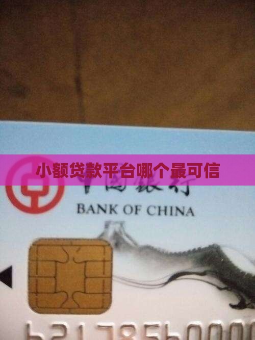 小额贷款平台哪个最可信