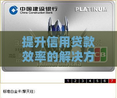 提升信用贷款效率的解决方案