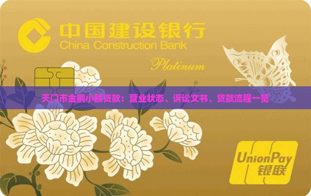 天门市金鹏小额贷款：营业状态、诉讼文书、贷款流程一览