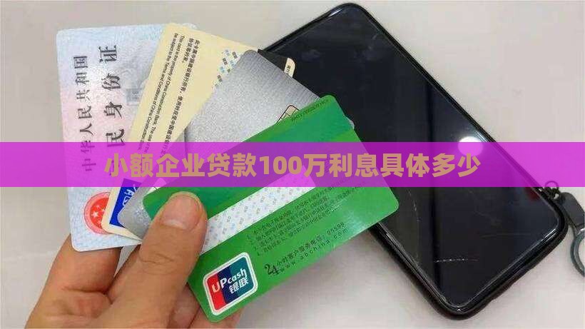 小额企业贷款100万利息具体多少