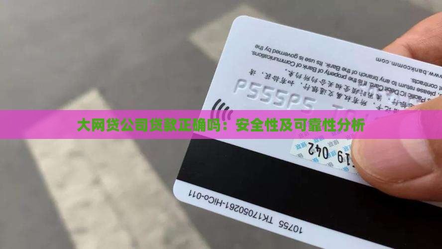 大网贷公司贷款正确吗：安全性及可靠性分析