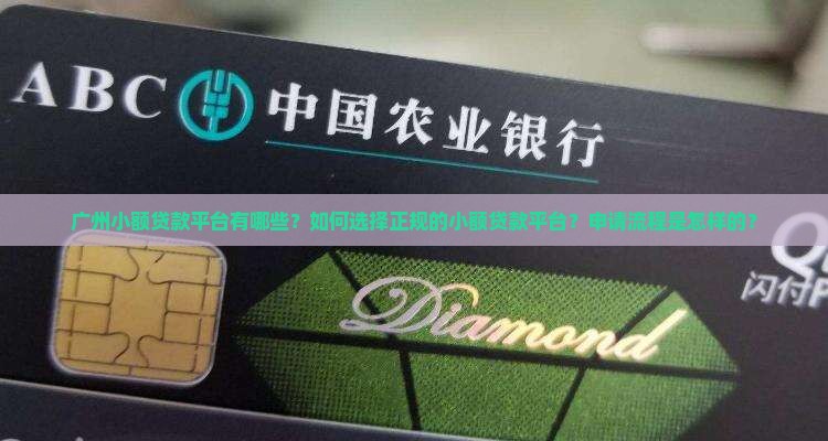 广州小额贷款平台有哪些？如何选择正规的小额贷款平台？申请流程是怎样的？