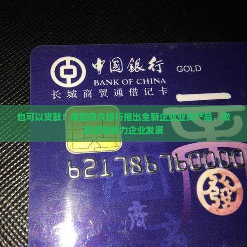 也可以贷款！威信微众银行推出全新企业业贷产品，微粒借钱助力企业发展