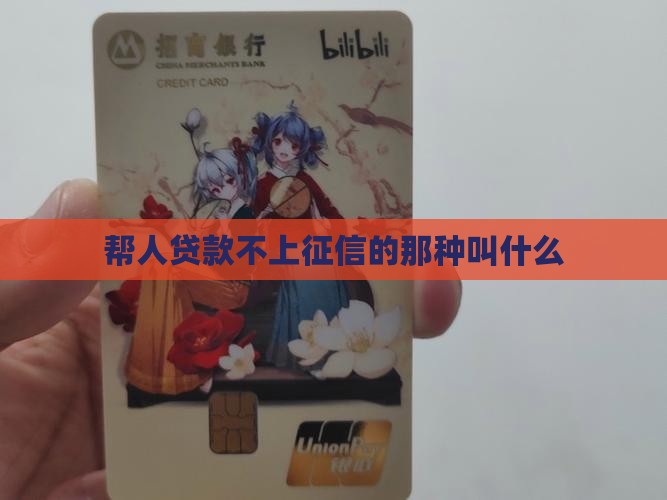 帮人贷款不上征信的那种叫什么