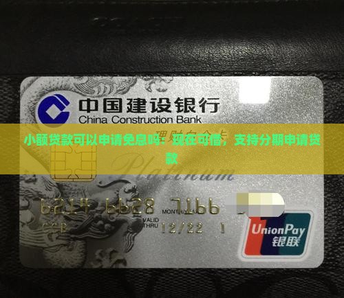 小额贷款可以申请免息吗：现在可借，支持分期申请贷款