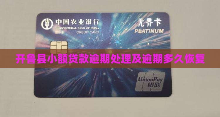 开鲁县小额贷款逾期处理及逾期多久恢复