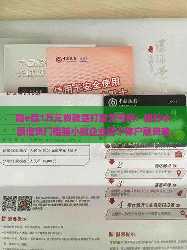 融e借1万元贷款是打发乞丐吗：银行小额信贷门槛脯小微企业和个体户融资难题待解