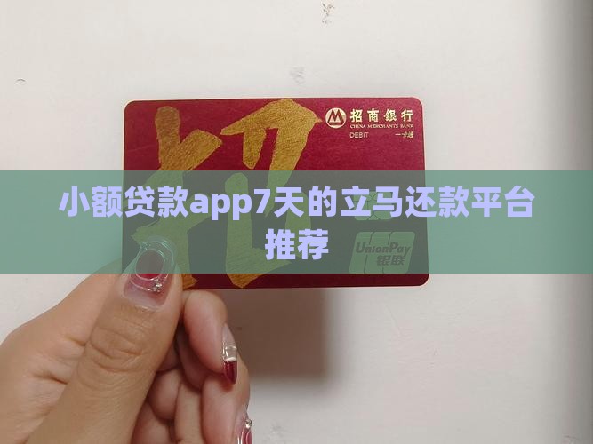 小额贷款app7天的立马还款平台推荐