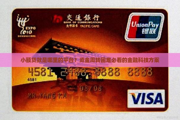小额贷款是哪里的平台？资金周转困难必看的金融科技方案