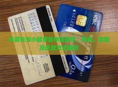 东莞长安小额贷款申请条件、利率、流程及还款方式解析