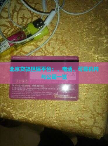 北京贷款担保平台：、电话、可靠机构与公司一览