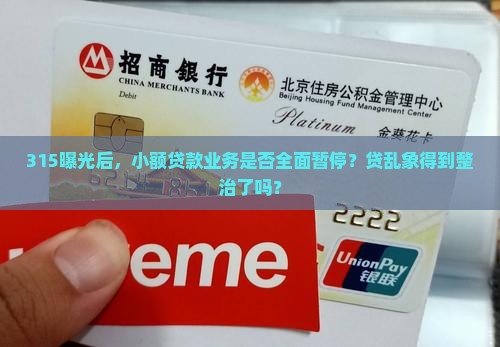 315曝光后，小额贷款业务是否全面暂停？贷乱象得到整治了吗？