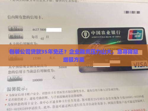 包装公司贷款35年免还？企业融资压力山大，急寻降息增额方案