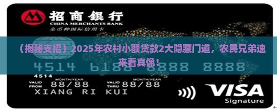 一小通小额贷款支农模式
