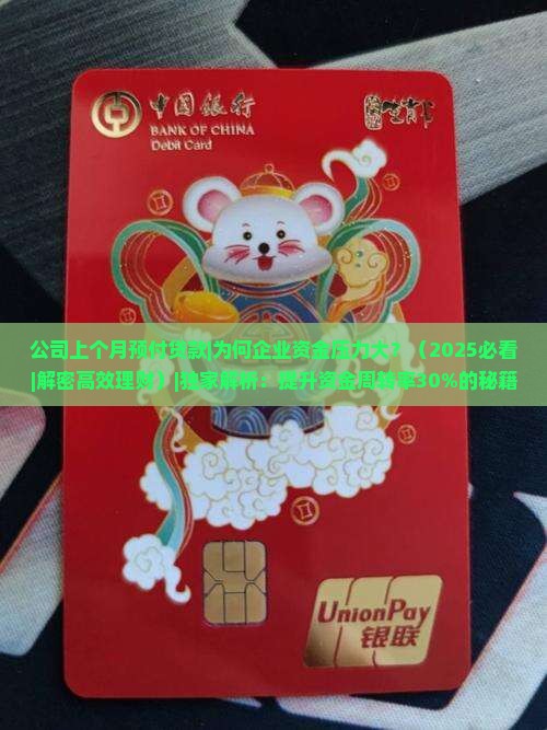 公司上个月预付贷款