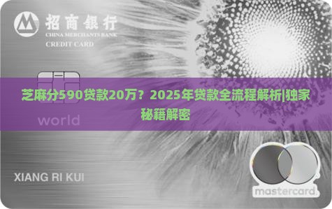 芝麻分590贷款20万