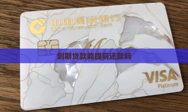到期贷款能提前还款吗现在