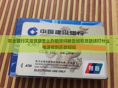 农业银行又没贷款
