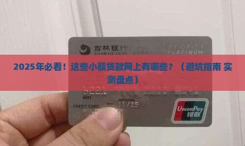 小额贷款网上有哪些