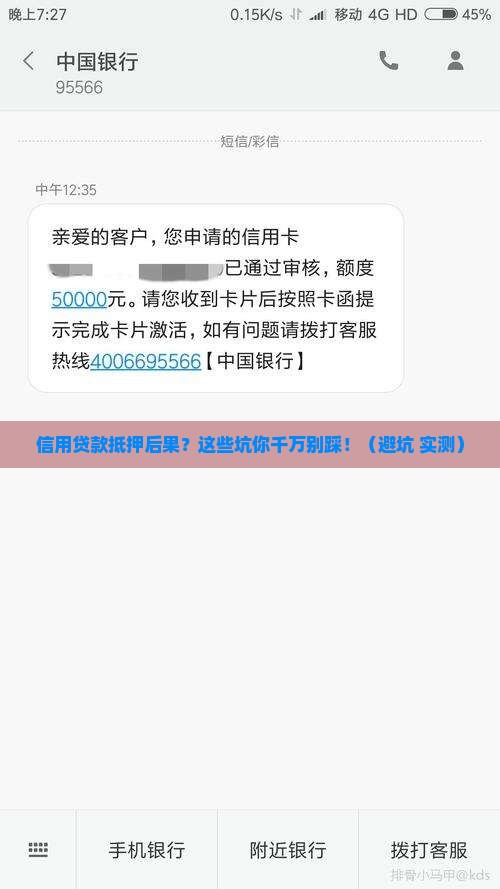 信用贷款抵押后果