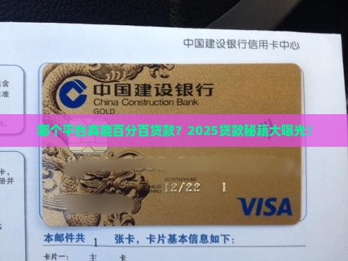 哪个平台能百分百贷款