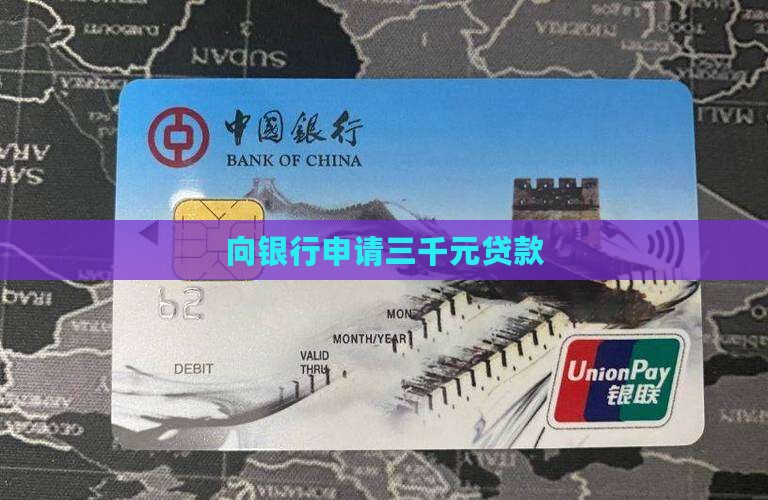 向银行贷款三千
