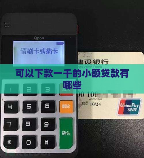 可以下款一千的小额贷款有哪些